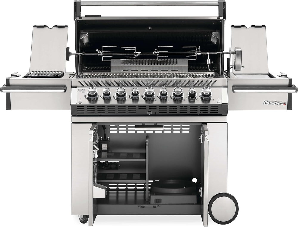 PRO665RSIBNSS-3 Prestige PRO RSIB Natural Gas Grill, 665 Sq.In. + Infrared Side and Rear Burners, Stainless Steel