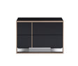 20" Black Two Drawers Nightstand - Nest Home Essentials