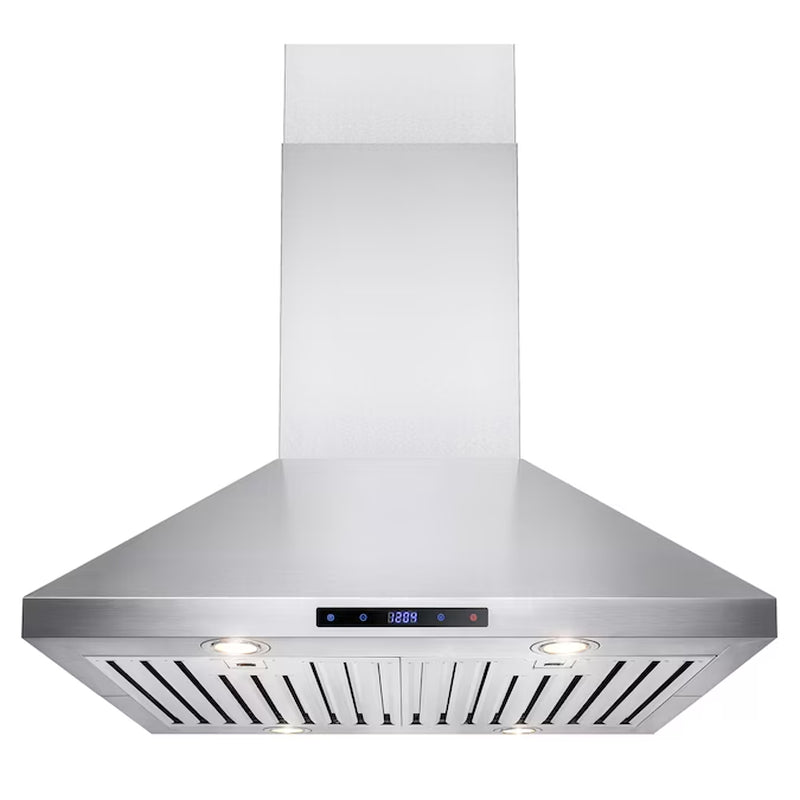 30-In Convertible 343-CFM Stainless Steel Island Range Hood