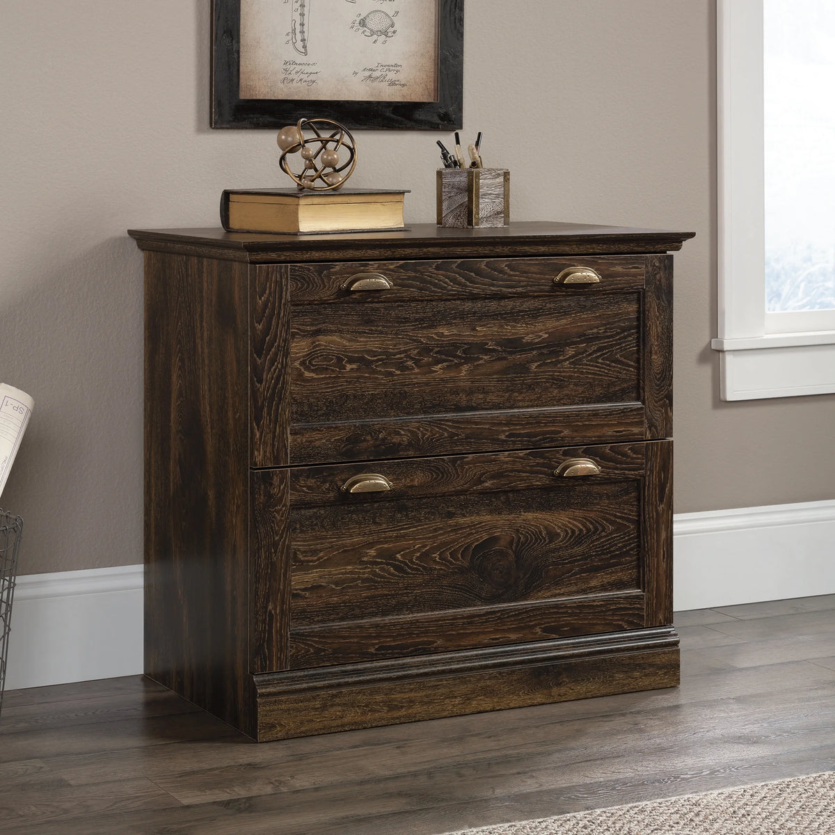 Barrister Lane Lateral File Cabinet, Iron Oak Finish