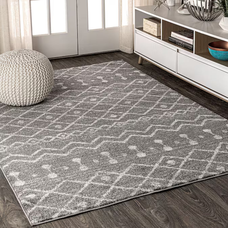 JONATHAN Y Aksil Beni Souk Runner Rug – 2x8 Ft Bohemian Trellis Design (Cream/Black)