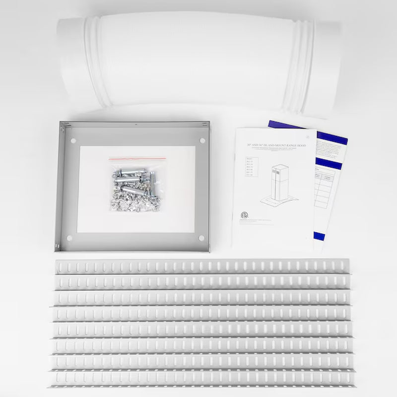 30-In Convertible 343-CFM Stainless Steel Island Range Hood