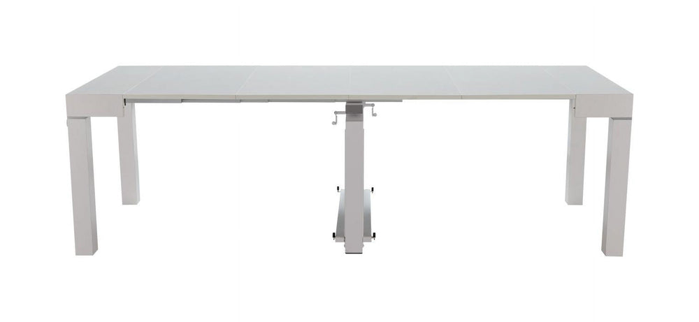 White Transformer Console-to-Dining Table – Italian Modern Expandable Design