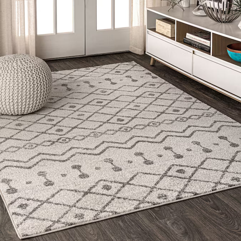 JONATHAN Y Aksil Beni Souk Runner Rug – 2x8 Ft Bohemian Trellis Design (Cream/Black)