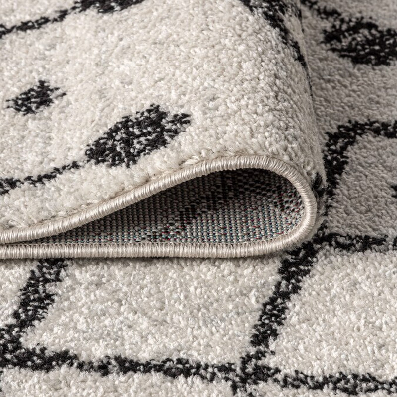 JONATHAN Y Aksil Beni Souk Runner Rug – 2x8 Ft Bohemian Trellis Design (Cream/Black)