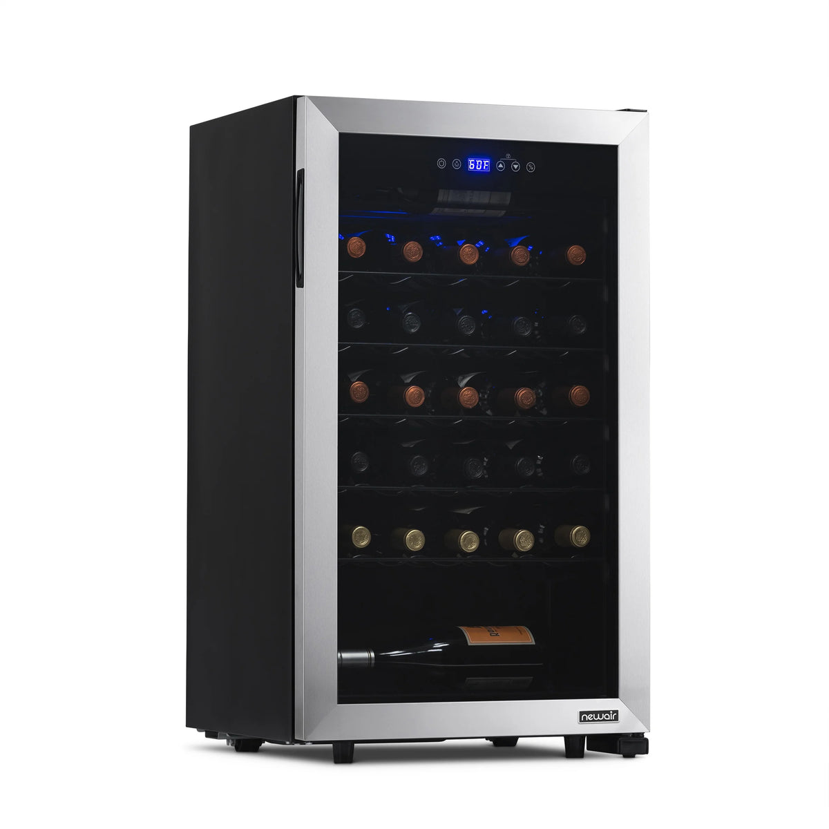 33-Bottle Compressor Wine Fridge, Stainless Steel