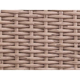 Dunes 3-Piece Wicker Patio Sofa Conversation Set with Blue Cushions