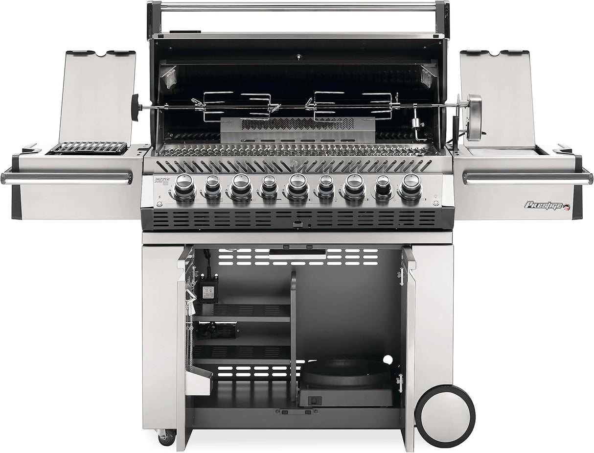 PRO665RSIBNSS-3 Prestige PRO RSIB Natural Gas Grill, 665 Sq.In. + Infrared Side and Rear Burners, Stainless Steel