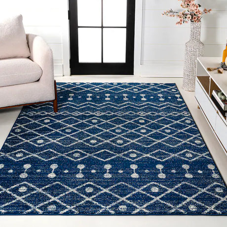 JONATHAN Y Aksil Beni Souk Runner Rug – 2x8 Ft Bohemian Trellis Design (Cream/Black)