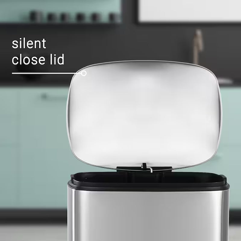 13.2-Gallon Stainless Steel Indoor Kitchen Step Trash Can