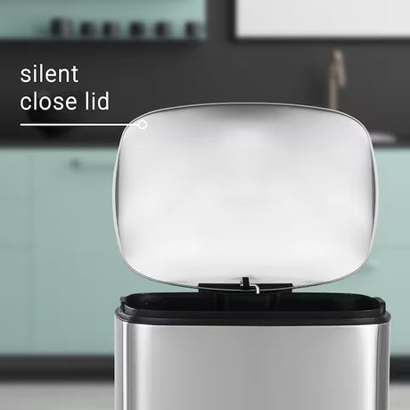 13.2-Gallon Stainless Steel Indoor Kitchen Step Trash Can