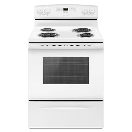 30-In 4 Burners 4.8-Cu Ft Freestanding Electric Range (White)