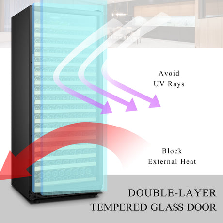 289 Bottle Built-In Single Zone Wine Cooler 32 Inch Width