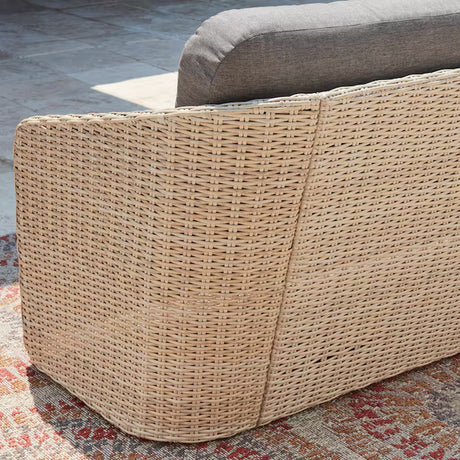 Venza 3-Piece Wicker Patio Conversation Set with Dark Gray Cushions