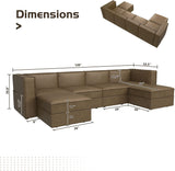 Convertible U-Shaped Sectional Sofa – Modular Couch with Storage & Chaise