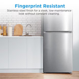 18.1 Cu. Ft. Fingerprint-Resistant Top-Freezer Refrigerator – Stainless Steel, Garage Ready, ENERGY STAR