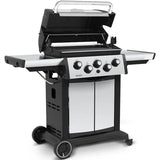 390 Stainless Steel/Black 3-Burner Natural Gas Grill with 1 Side Burner