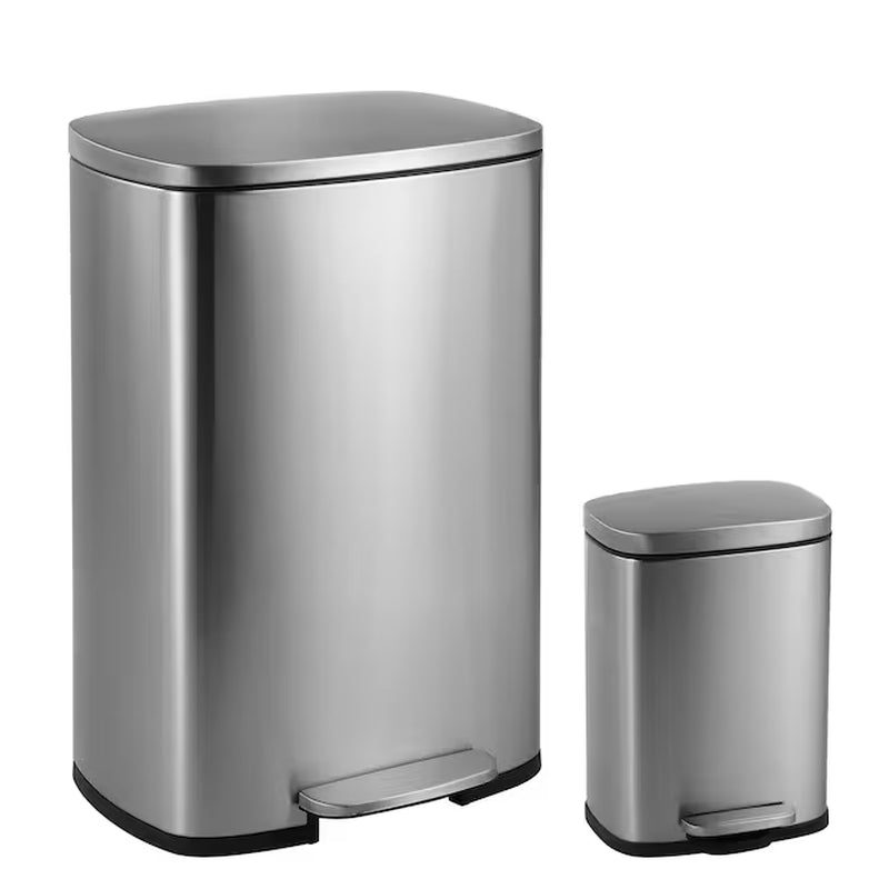 13.2-Gallon Stainless Steel Indoor Kitchen Step Trash Can