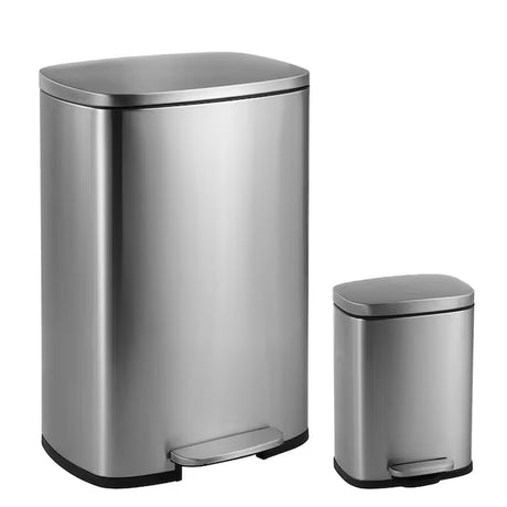 13.2-Gallon Stainless Steel Indoor Kitchen Step Trash Can
