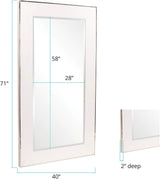 Howard Elliott Devon Oversized Full-Length Mirror – Modern Stainless Steel Frame