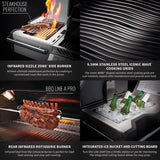 PRO500RSIBNSS-3 Prestige PRO 500 RSIB Natural Gas Grill, Sq.In, Stainless Steel