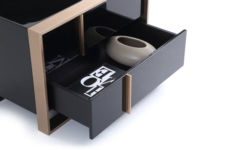 20" Black Two Drawers Nightstand - Nest Home Essentials