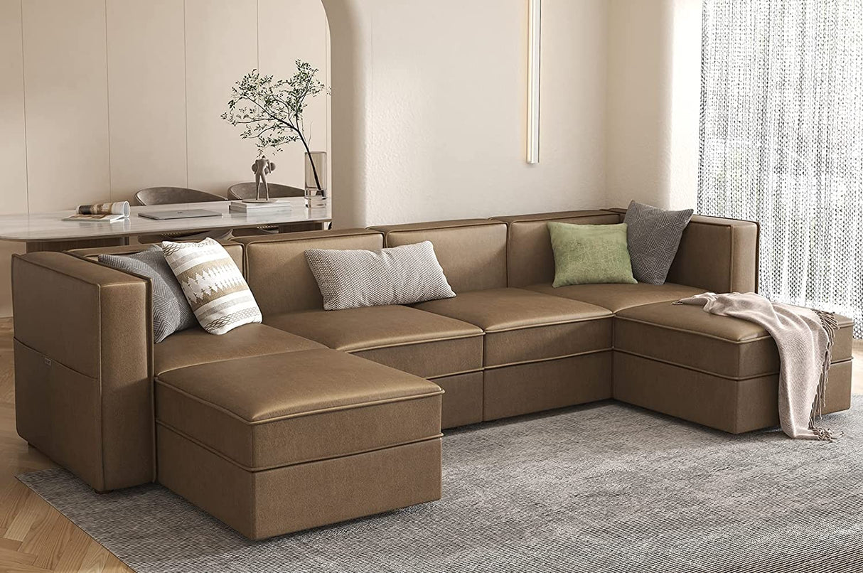 Convertible U-Shaped Sectional Sofa – Modular Couch with Storage & Chaise