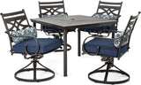 Montclair 5-Piece Outdoor Dining Set – Weather-Resistant Patio Table & Swivel Chairs