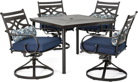 Montclair 5-Piece Outdoor Dining Set – Weather-Resistant Patio Table & Swivel Chairs