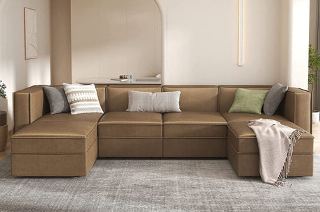 Convertible U-Shaped Sectional Sofa – Modular Couch with Storage & Chaise