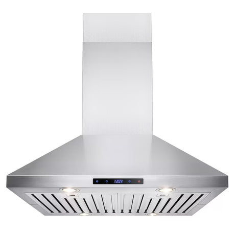 30-In Convertible 343-CFM Stainless Steel Island Range Hood