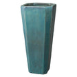 15" Large Blue Ceramic Planter – Indoor/Outdoor with Drainage Holes