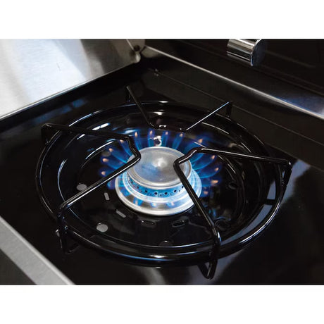 390 Stainless Steel/Black 3-Burner Natural Gas Grill with 1 Side Burner