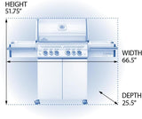 PRO500RSIBNSS-3 Prestige PRO 500 RSIB Natural Gas Grill, Sq.In, Stainless Steel