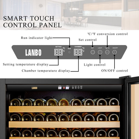 289 Bottle Built-In Single Zone Wine Cooler 32 Inch Width