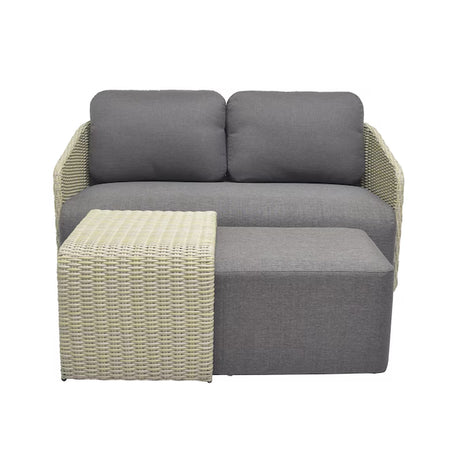 Venza 3-Piece Wicker Patio Conversation Set with Dark Gray Cushions
