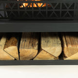32.3-In W Black Steel Wood-Burning Fire Pit