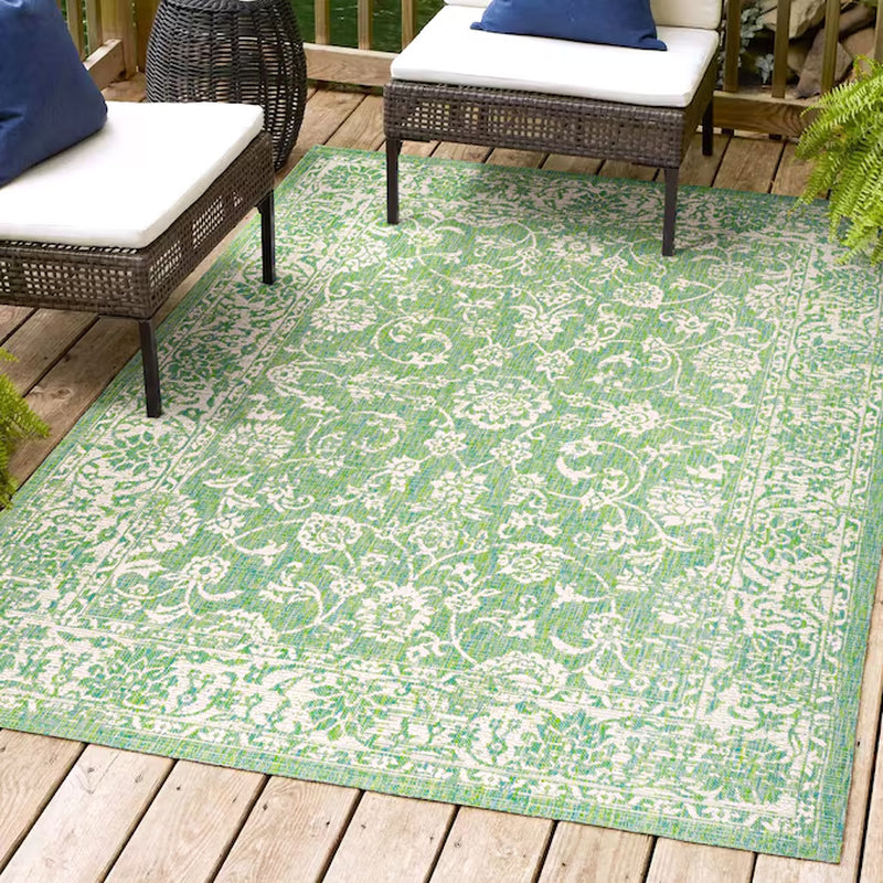 JONATHAN Y Santa Monica Floral Runner Rug – 2x8 Ft Indoor/Outdoor Coastal Design (Red/Taupe)