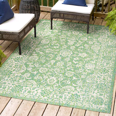 JONATHAN Y Santa Monica Floral Runner Rug – 2x8 Ft Indoor/Outdoor Coastal Design (Red/Taupe)