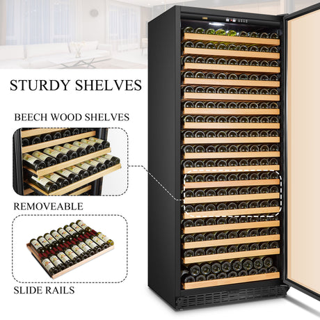 289 Bottle Built-In Single Zone Wine Cooler 32 Inch Width