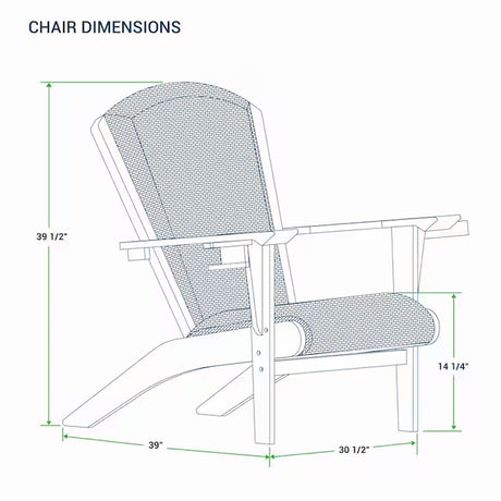 Dunham Wicker Natural Teak Wood Frame Stationary Adirondack Chair with Cushioned Seat