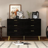 Brown 6 -Drawer Standard Dresser