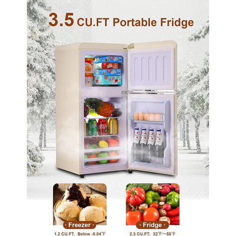 3.5-Cu. Feet with Freezer ( Cream ) Garage Ready