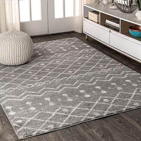 JONATHAN Y Aksil Beni Souk Runner Rug – 2x8 Ft Bohemian Trellis Design (Cream/Black)