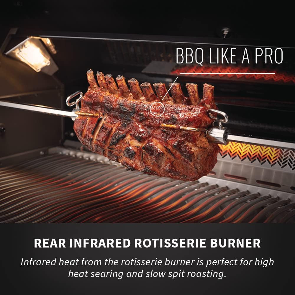 PRO665RSIBNSS-3 Prestige PRO RSIB Natural Gas Grill, 665 Sq.In. + Infrared Side and Rear Burners, Stainless Steel