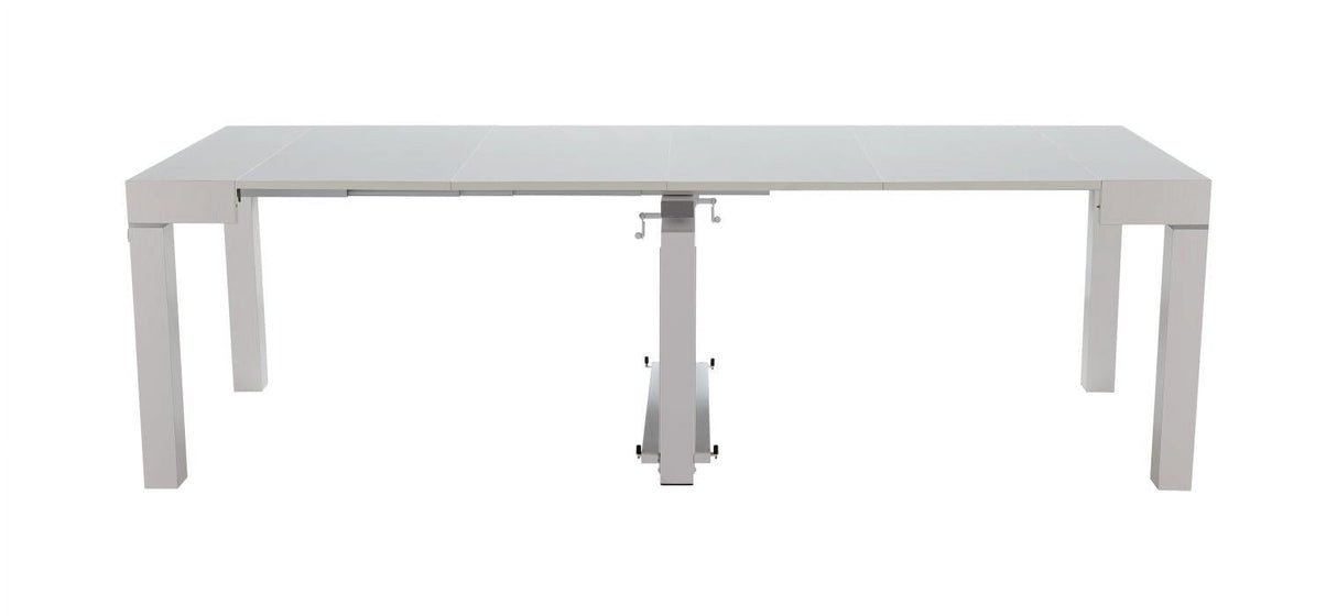 White Transformer Console-to-Dining Table – Italian Modern Expandable Design