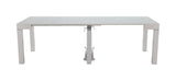 White Transformer Console-to-Dining Table – Italian Modern Expandable Design