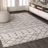 JONATHAN Y Aksil Beni Souk Runner Rug – 2x8 Ft Bohemian Trellis Design (Cream/Black)