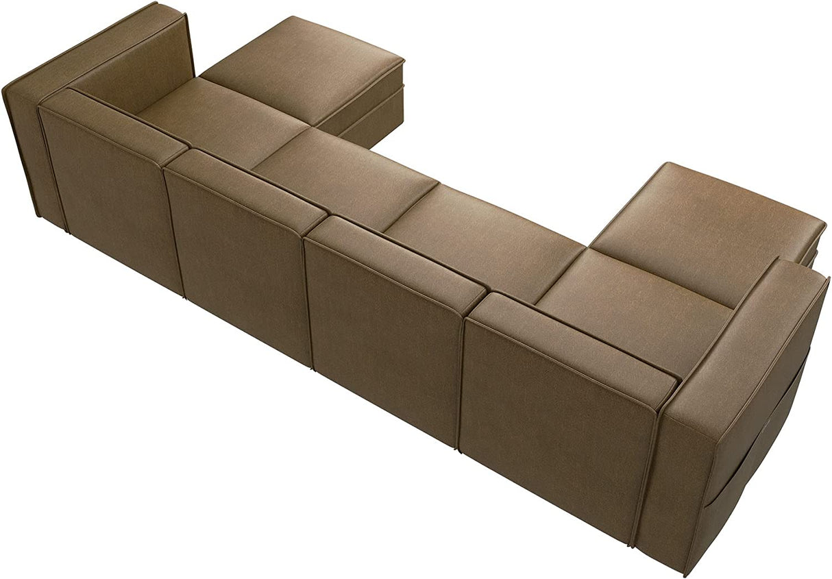Convertible U-Shaped Sectional Sofa – Modular Couch with Storage & Chaise