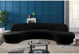 Rosa Black Velvet Sectional – Modern & Luxurious Upholstered Sofa